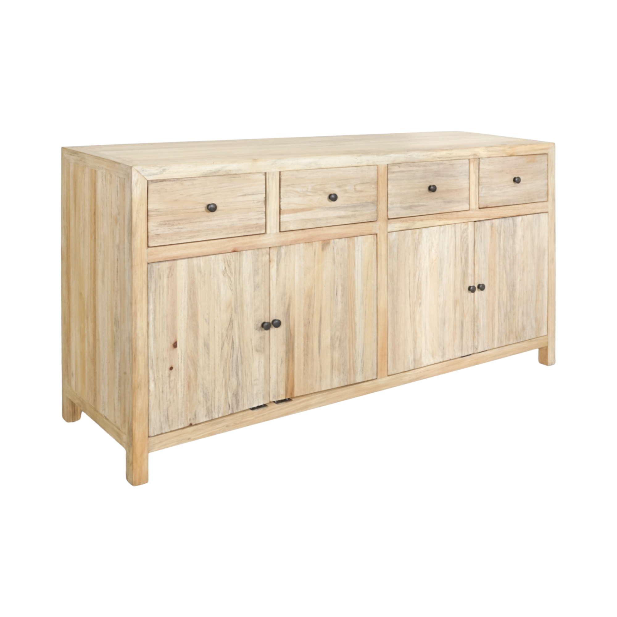 CR Sonoma Solid Timber 4 Drawer 4 Door Buffet