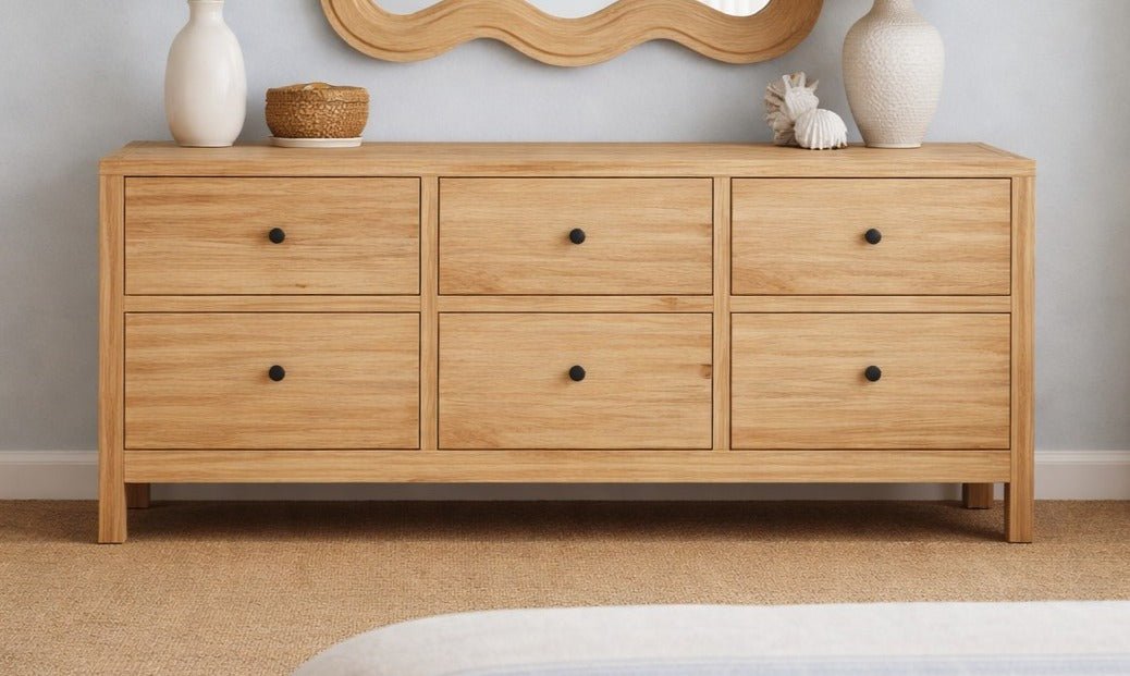 CR Sonoma Solid Timber 6 Drawer Buffet