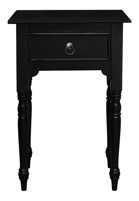 CT Nueva Solid Timber Turn Leg 1 Drawer Side Table