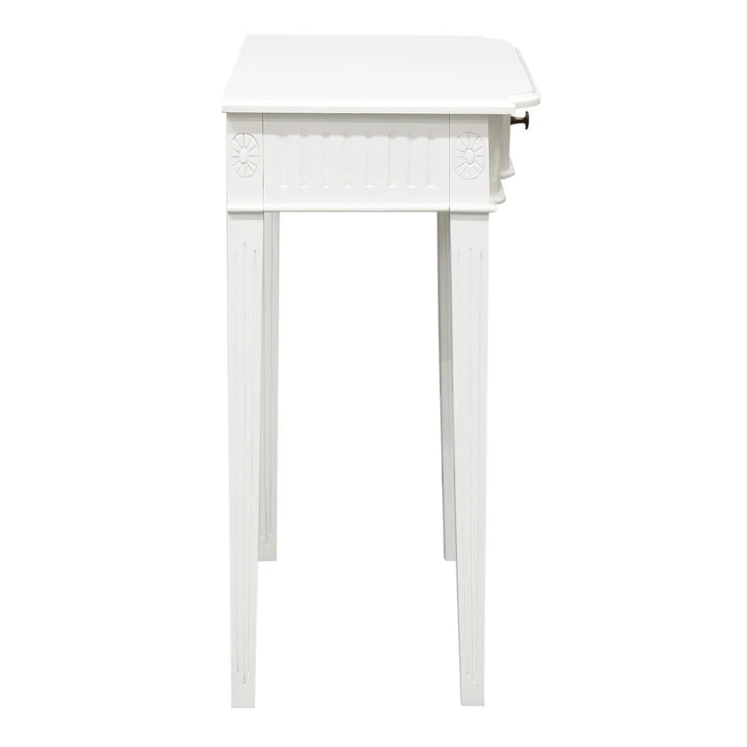 CT Milly Solid Timber 1 Drawer Carved Hall Table