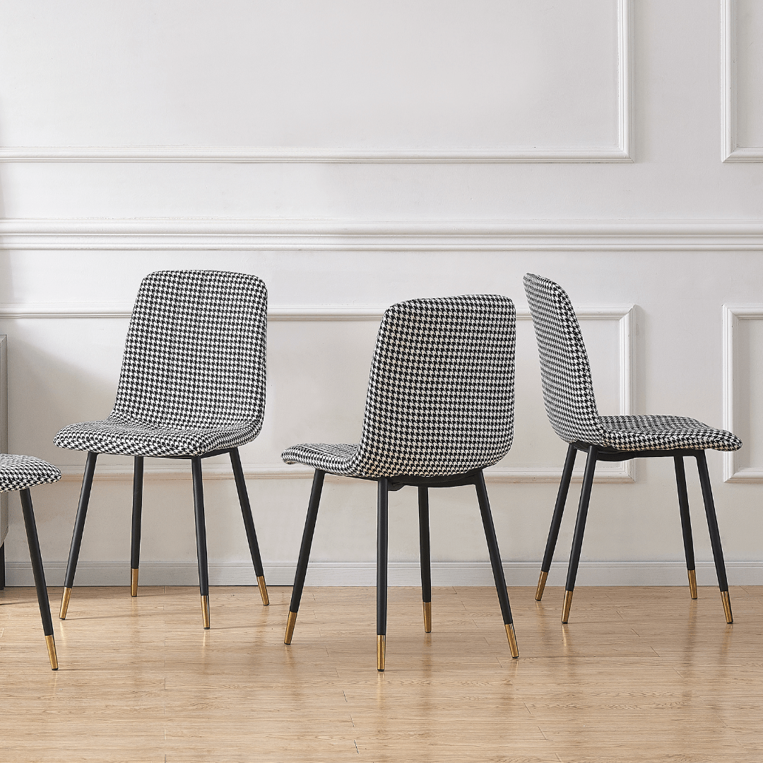 BT Theo Houndstooth Fabric Upholstered Dining Chair