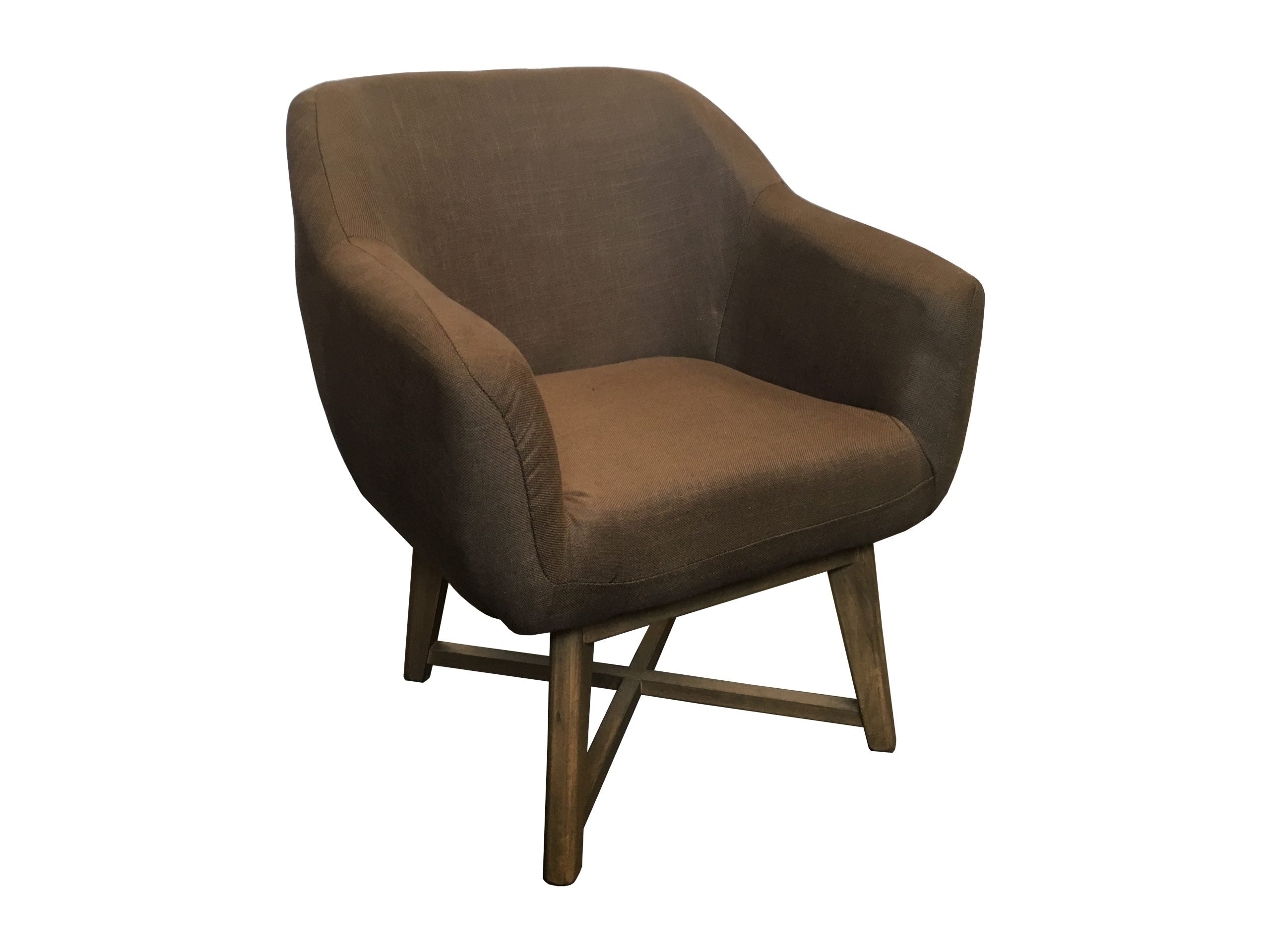 MF Valentino Timber Base Fabric Upholstered Armchair
