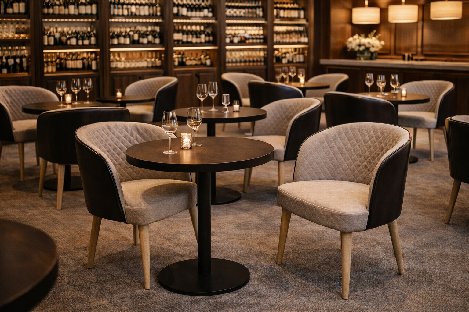 MF Apollo PU Leather Back Fabric Upholstered Dining Armchair