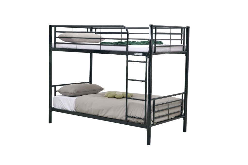 VI Tiamo Bunk Bed Single Over Single - White & Black