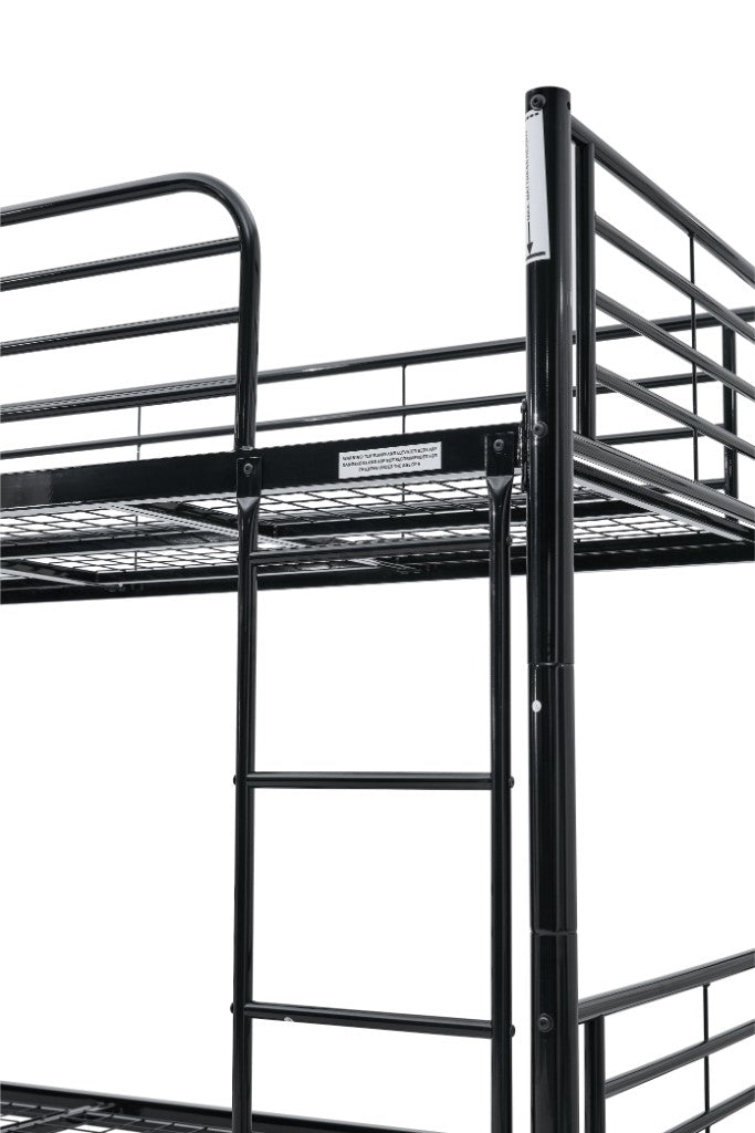 VI Tiamo Bunk Bed Single Over Single - White & Black