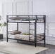 VI Tiamo Bunk Bed Single Over Single - White & Black