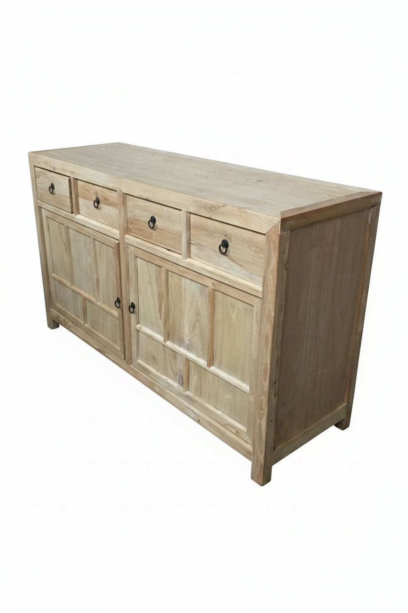 MF Chinese Antique Reproduction Recycled Timber 2 Door 4 Drawer Sideboard