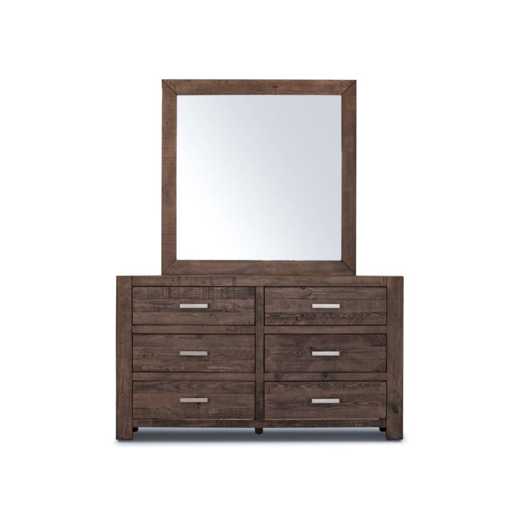 VI Sedona Solid Timber 6 Drawer Dresser with Mirror