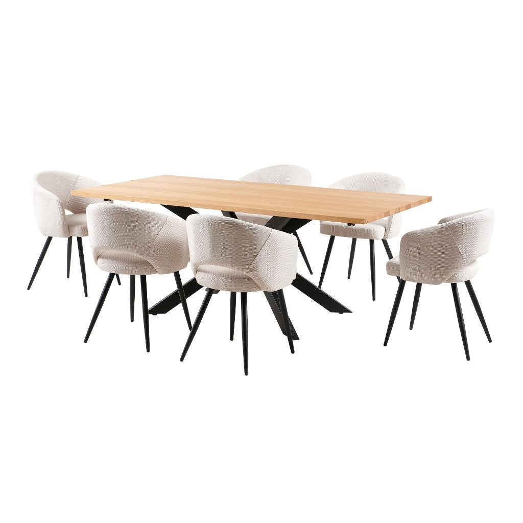 VI Barlow Dining Table and 6 Chairs Set