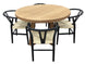 VI Airlie  120cm Dia Round Dining Table with 4 Dining Chair Set