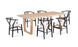 VI Airlie 210cm Rec Dining Table with 6 Dining Chairs Kit