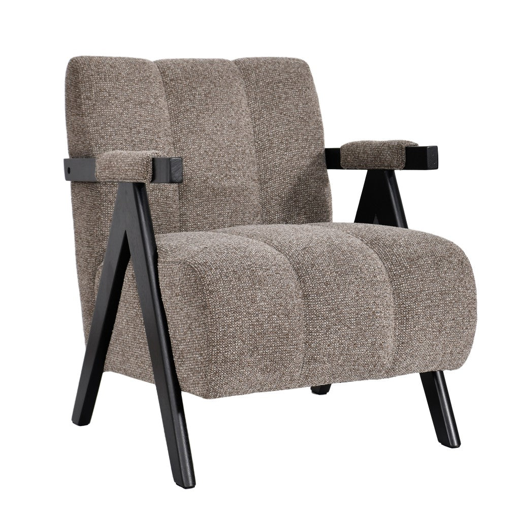 VI Atlas Fab Accent Chair + Stool - Fawn & Green