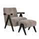 VI Atlas Fab Accent Chair + Stool - Fawn & Green