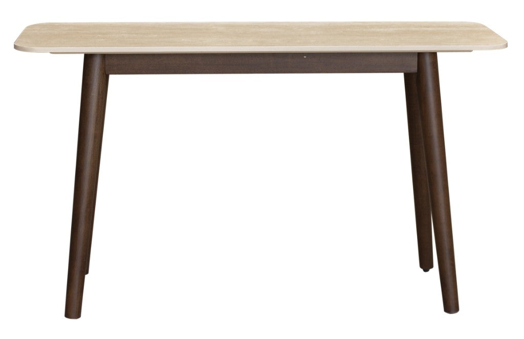 VI Cotswold Stone Top Hardwood Base Console Table