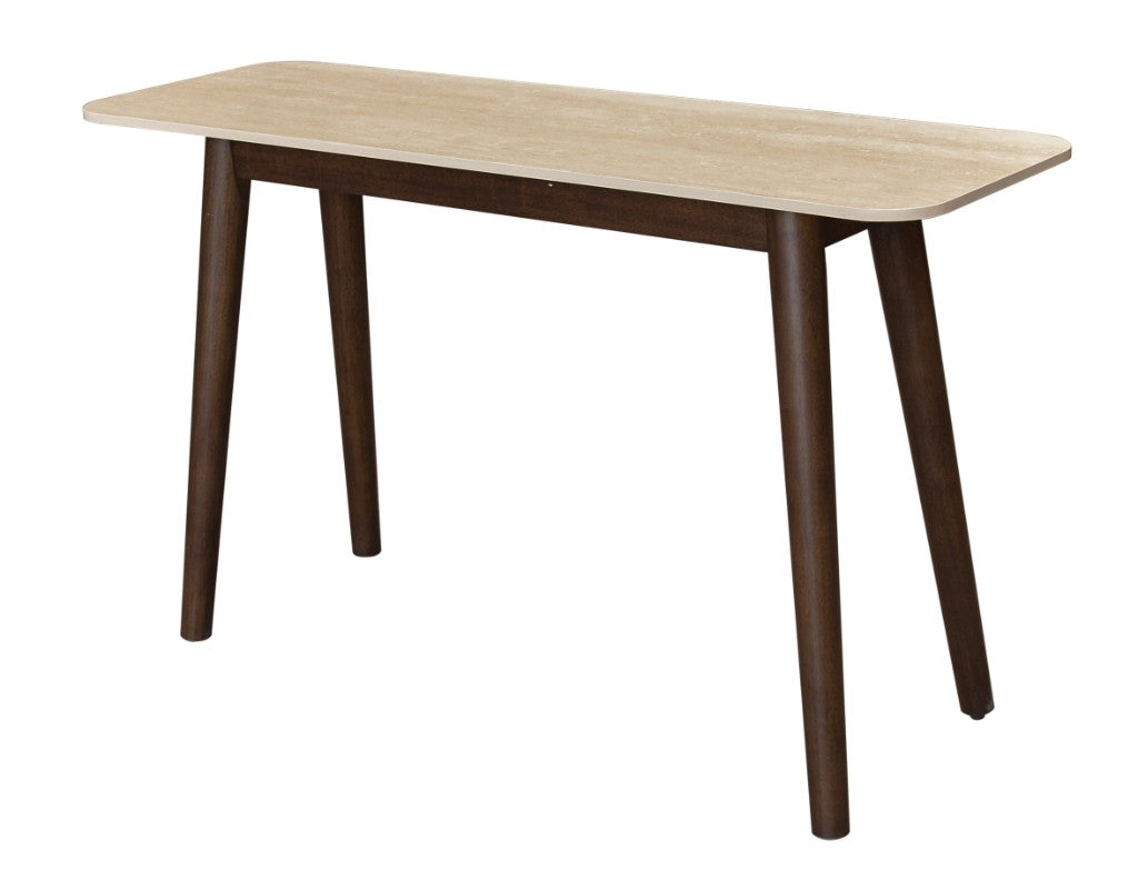 VI Cotswold Stone Top Hardwood Base Console Table