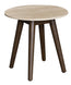 VI Cotswold Round Lamp Table - Walnut