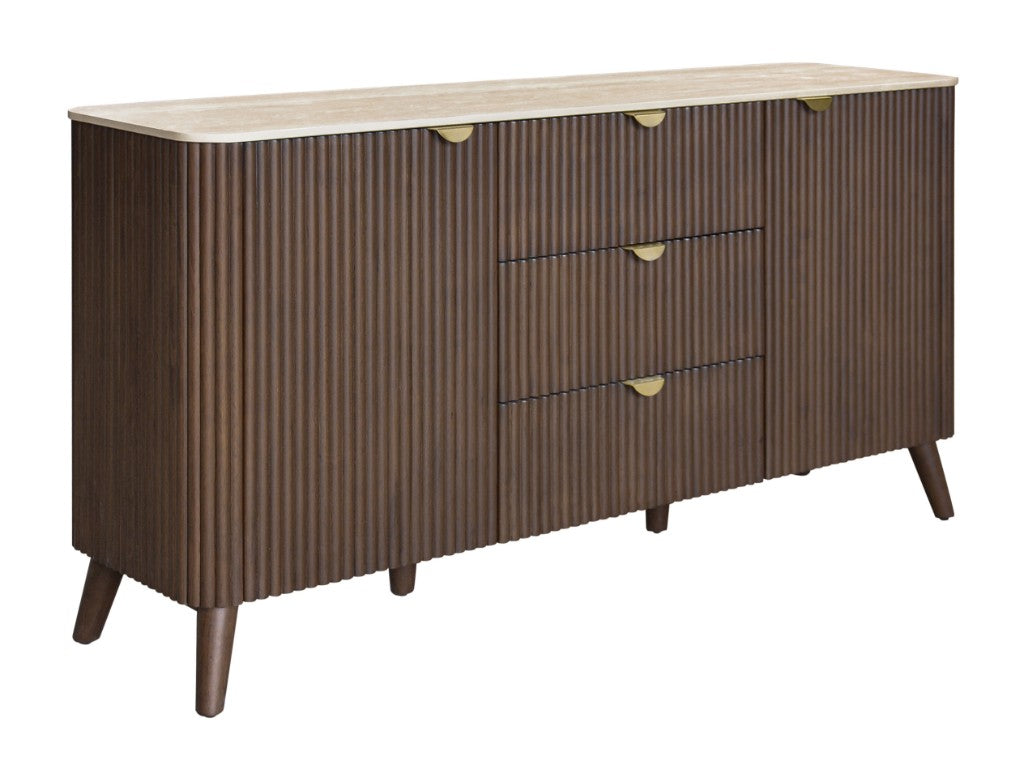 VI Cotswold 3 Drawer and 2 Doors Buffet - Walnut