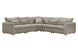 VI Daphne 5Pc Corner Sofa Fabric - Beige