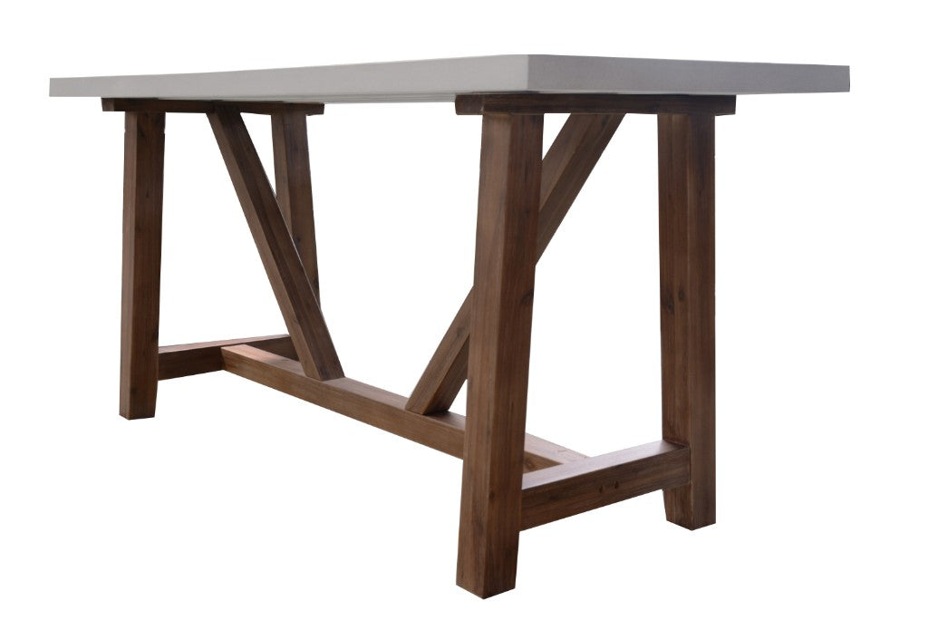 VI Estrella 220cm Polycement Top Outdoor Dining Table