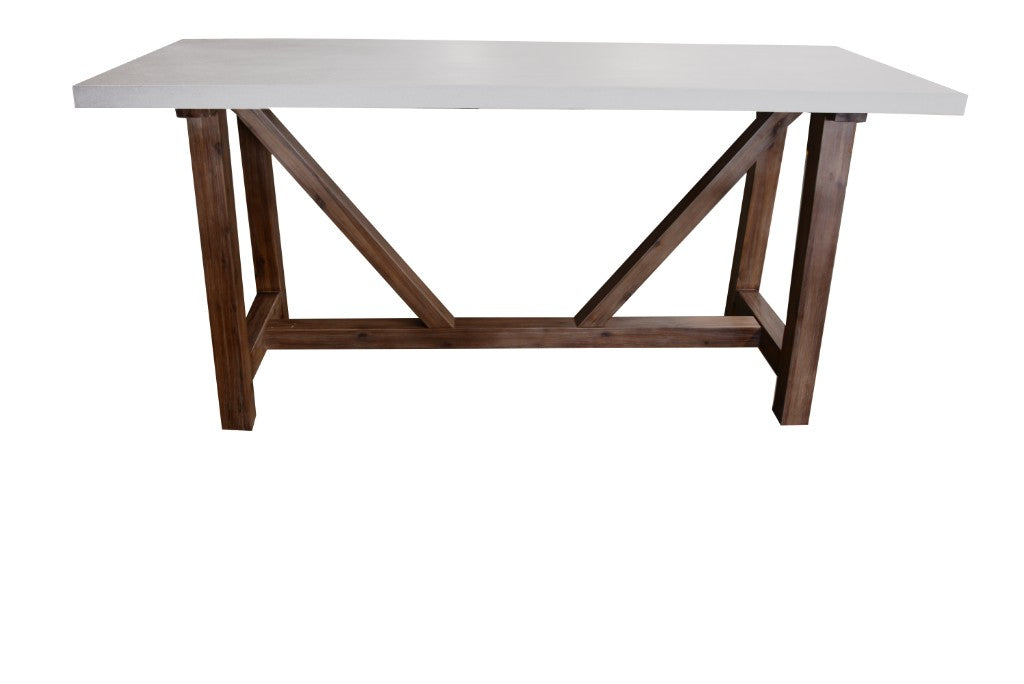 VI Estrella 220cm Rect Dining Table – White & Grey