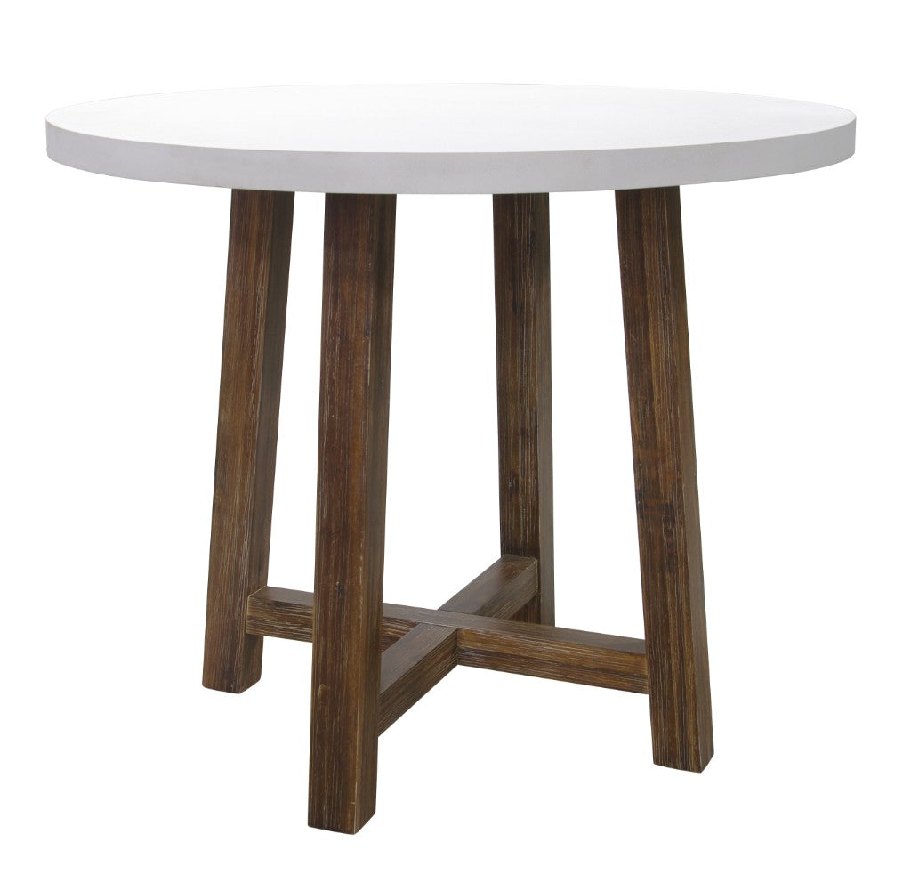 VI Estrella Round Bar Table - White and Grey