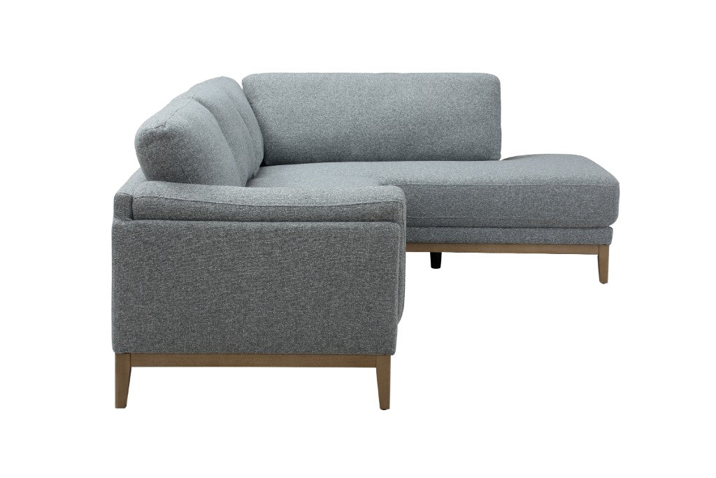 VI Eton Fabric 3 Seater Sofa with RHF Chaise-Grey