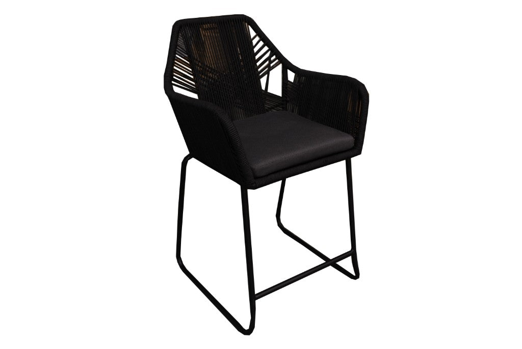 VI Faro Bar Chair Rope/Steel – Black, Grey & Terracotta