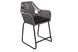 VI Faro Metal Sled Base Round Rope Outdoor Bar Chair