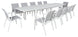 VI Icaria 13Pce Outdoor Ext Din Table & Chairs Kit - Charcoal and White