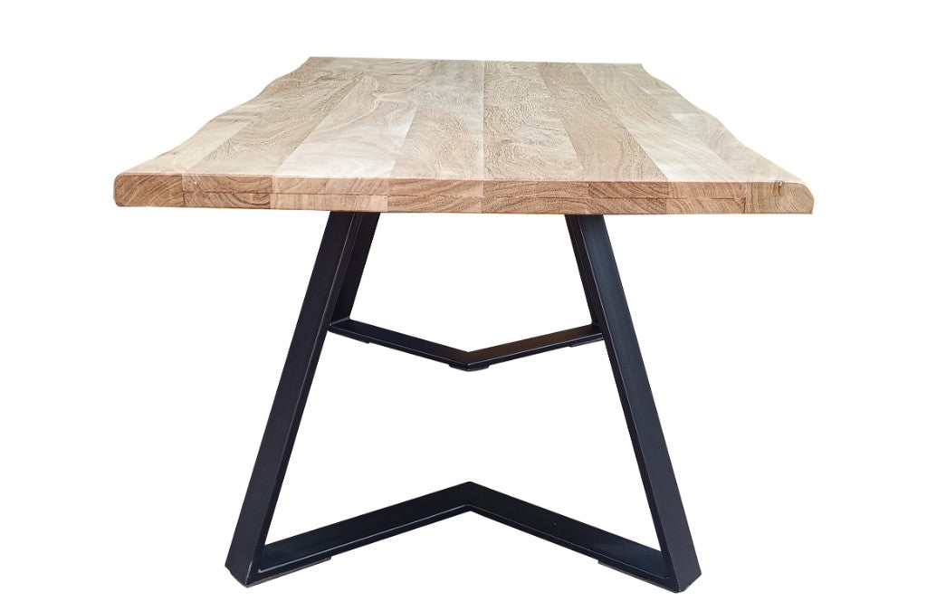VI Juniper Metal Legs Timber Top Coffee Table