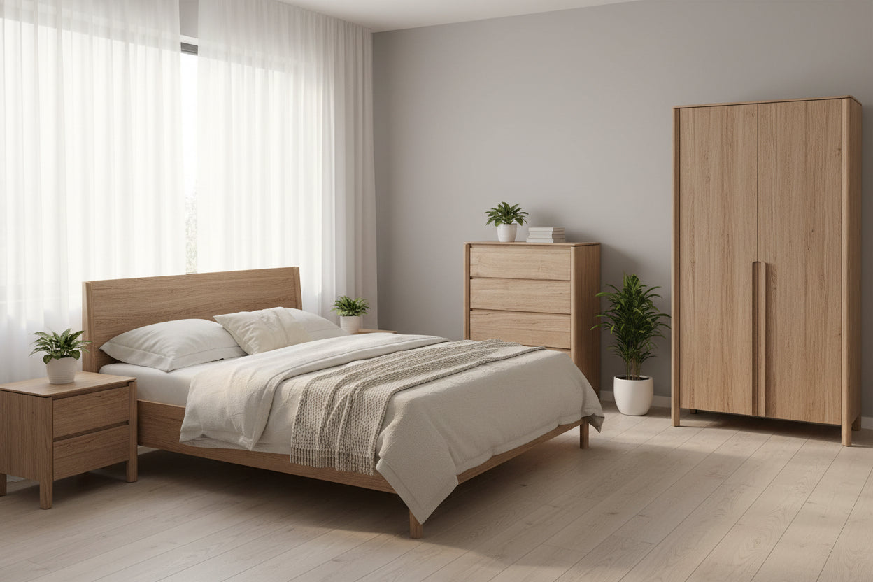 VI Luella Solid Timber 4 Drawer Tallboy