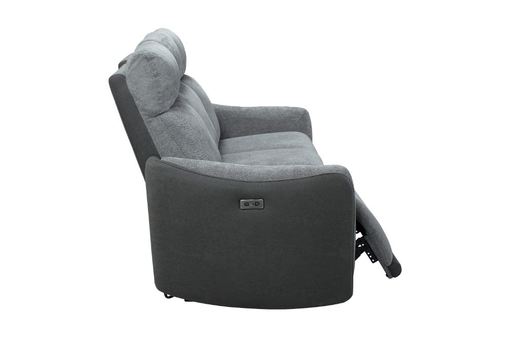 VI Momba Fab Electric Recliner 1,2,3 Seaters Sofa with USB- Grey