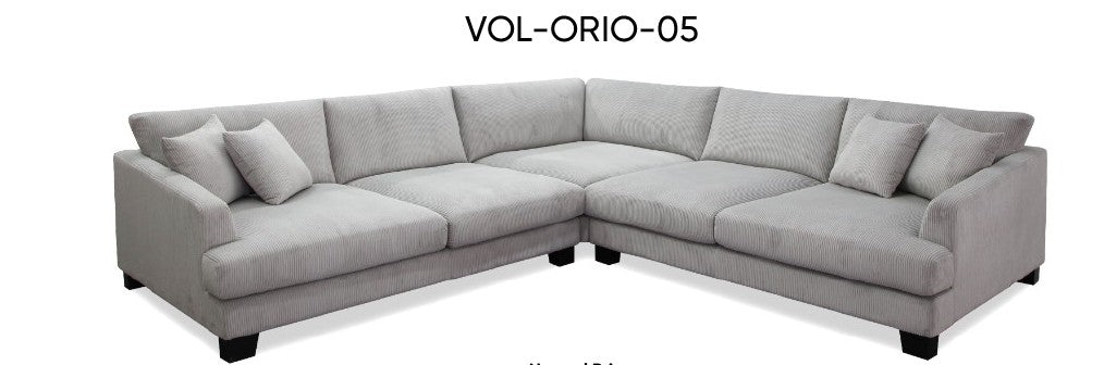 VI Orion XL 3PC CNR Lounge-Fabric Upholstered - Lt Gry