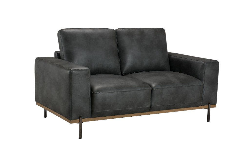 VI Panama Fabric 3 Seater Sofa - Blackand Brown