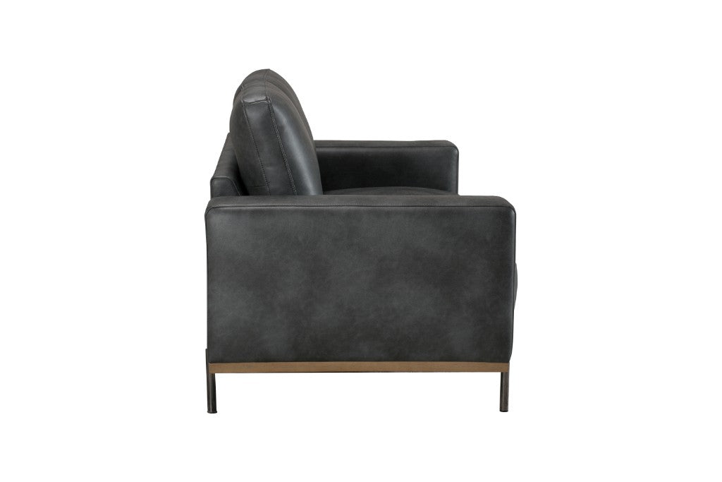 VI Panama Fabric 3 Seater Sofa - Blackand Brown