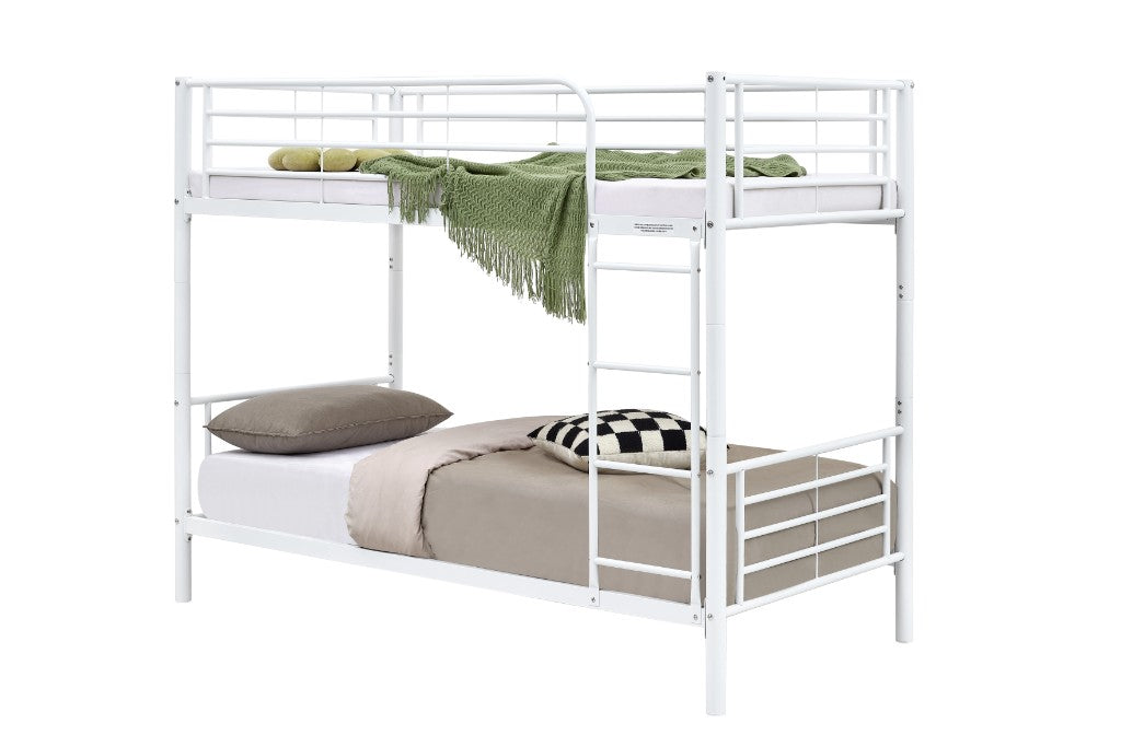 VI Tiamo Bunk Bed Single Over Single - White & Black