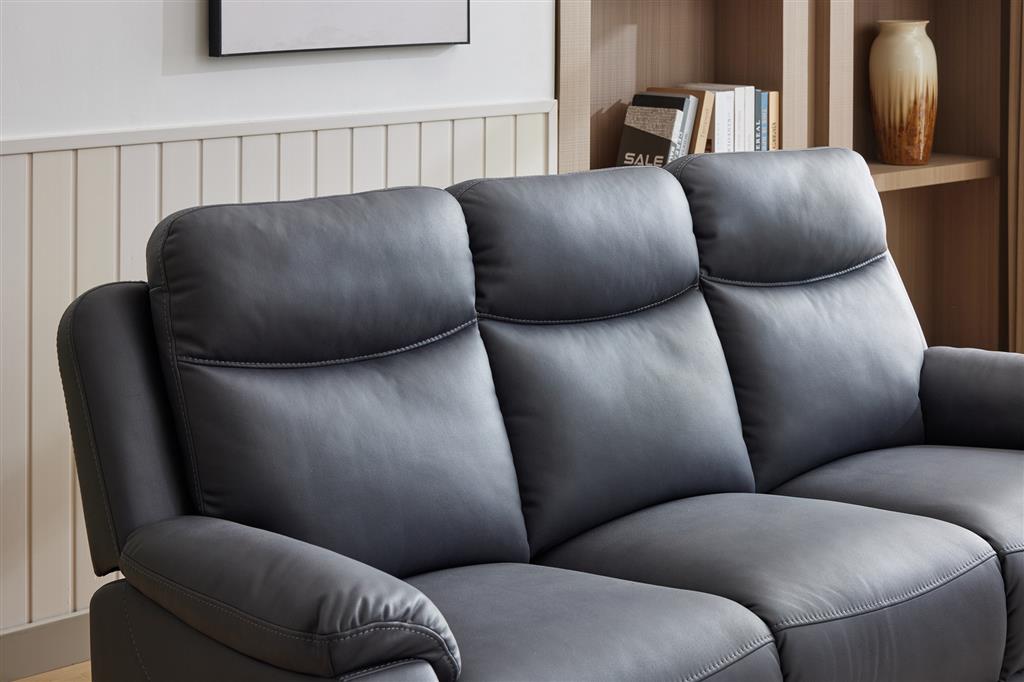 VI William Fabric 3 Seater with 2 Single Seater Recliner Lounge