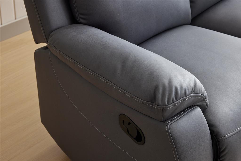 VI William Fabric 3 Seater with 2 Single Seater Recliner Lounge