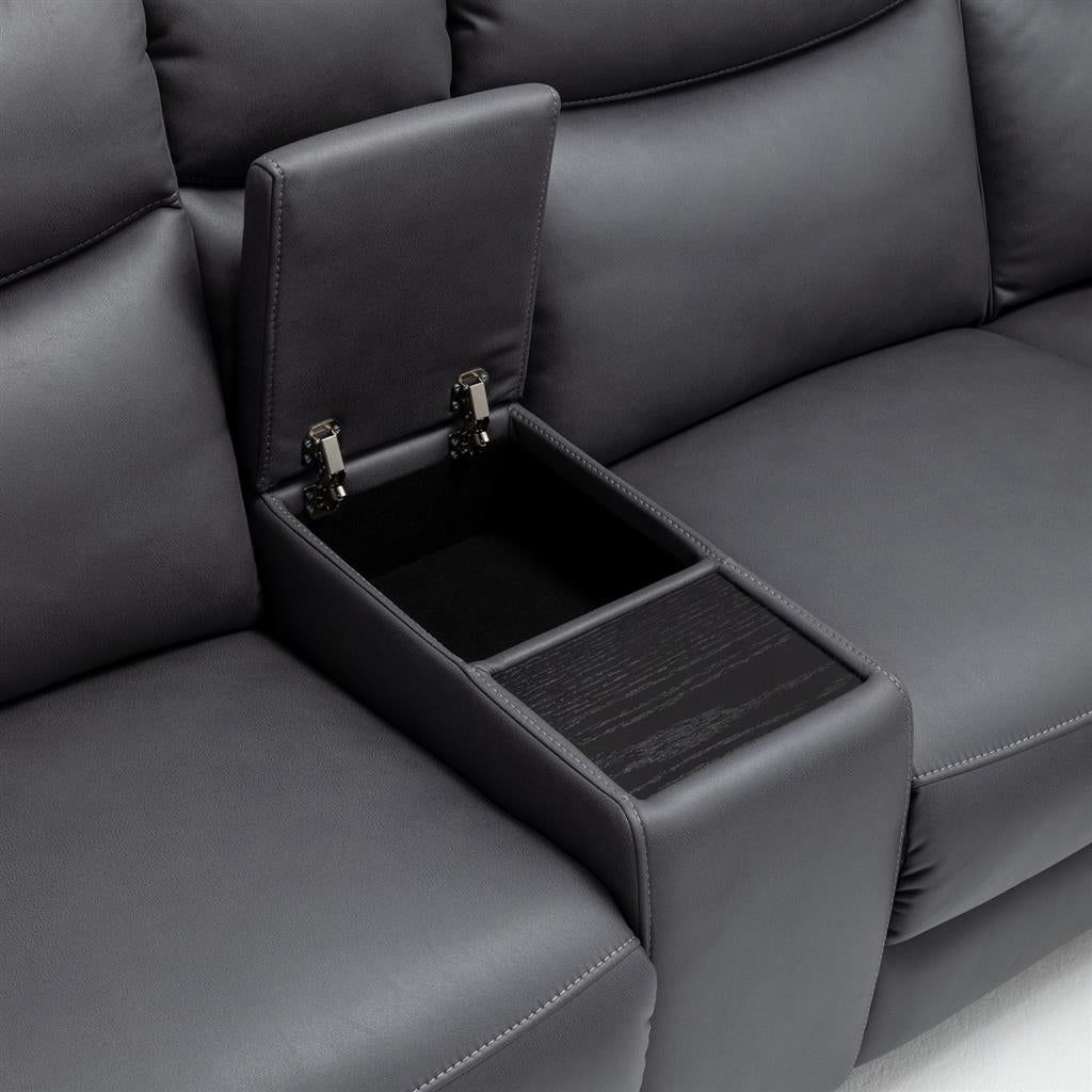 VI William Fabric Upholstered 5 Seater Corner Modular Recliner Lounge