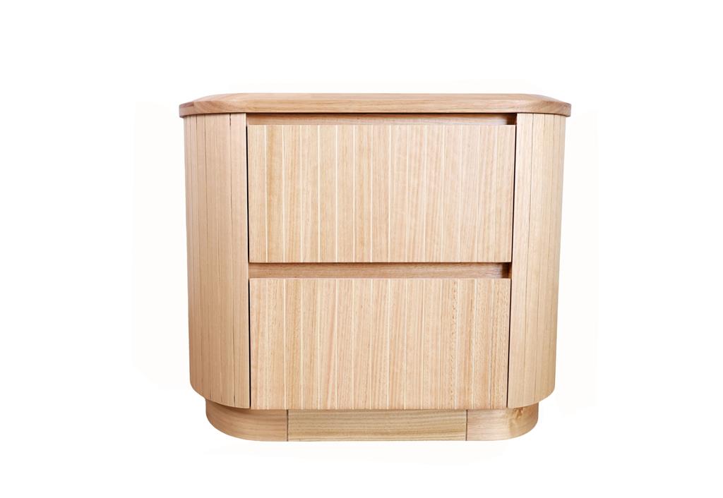 VI Adsila 2 Drawer Bedside Table - Natural Ash
