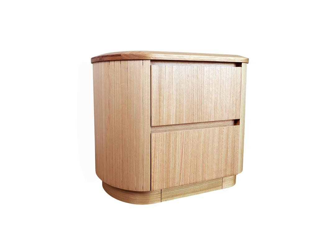 VI Adsila 2 Drawer Bedside Table - Natural Ash