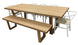 VI Airlie 240cm Rec Dining Table with 5 Dining Chairs + Bench Kit