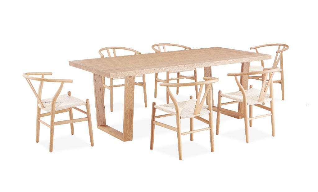 VI Airlie Wood Frame Twine Seat Dining Chair