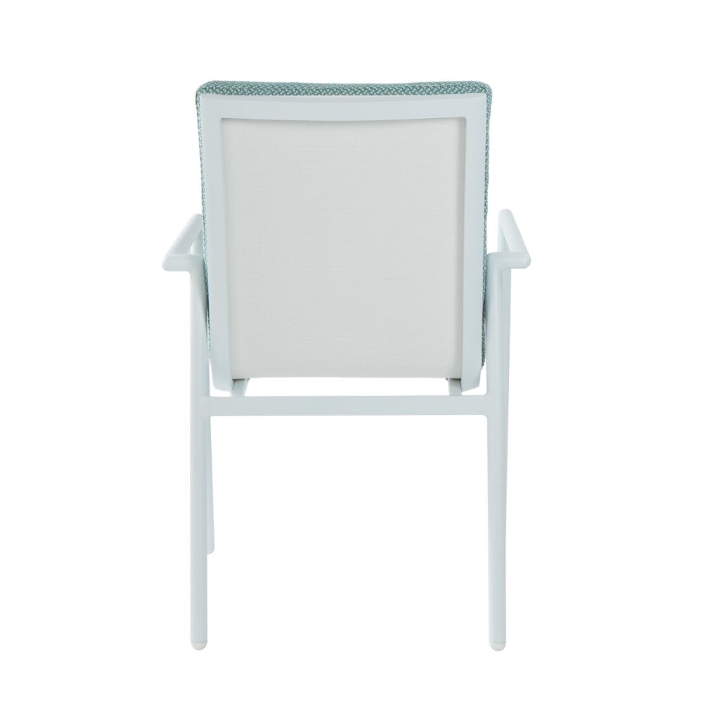 VI Astra Outdoor Dining Chair -White and Sea Mist Green