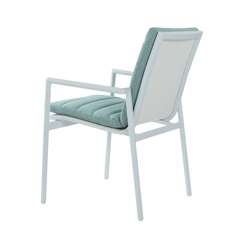 VI Astra Outdoor Dining Chair -White and Sea Mist Green