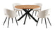 VI Barlow Round Dining Table with 4 Matzo Dining Chairs Kit