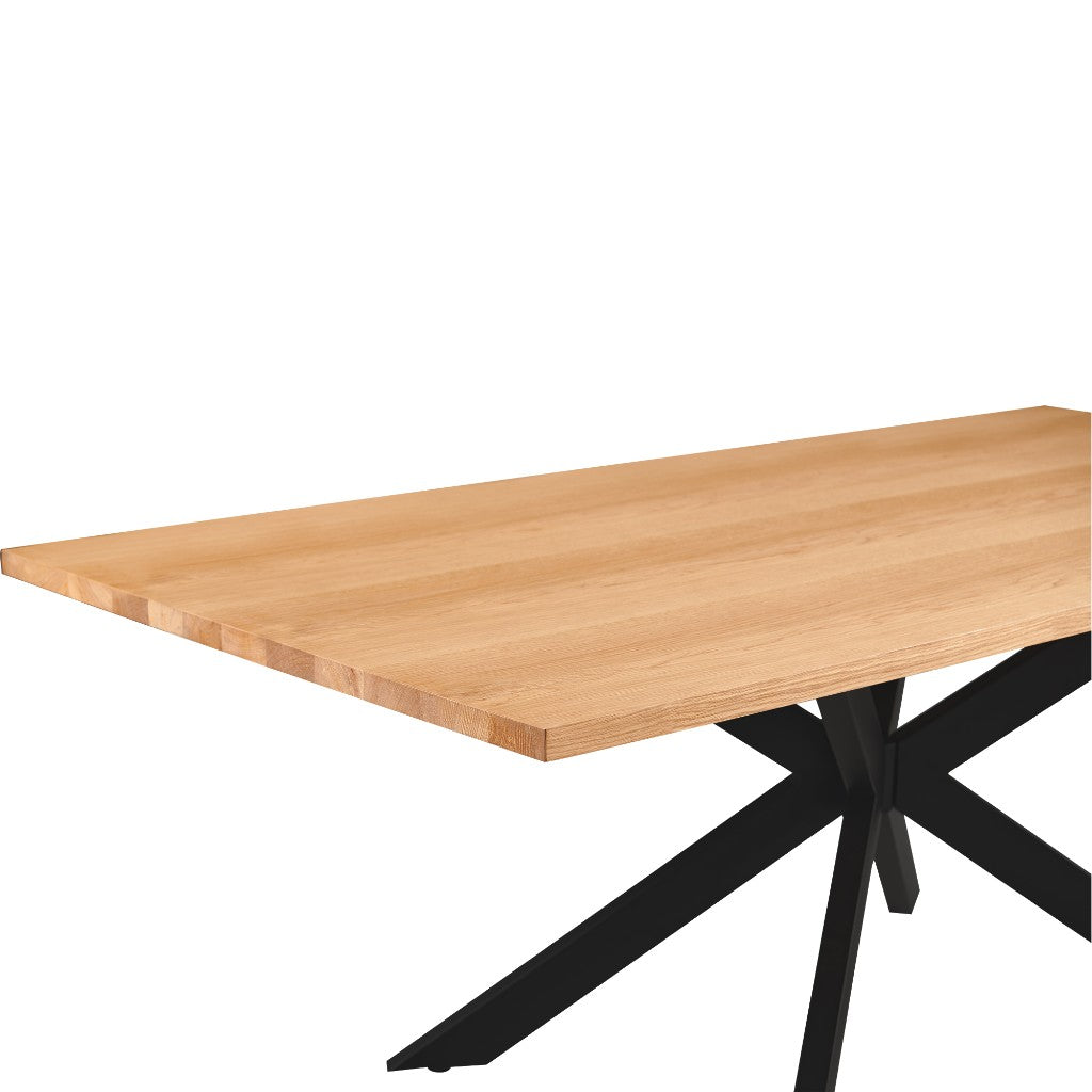 VI Barlow 200cm Dining Table - Natural & Black