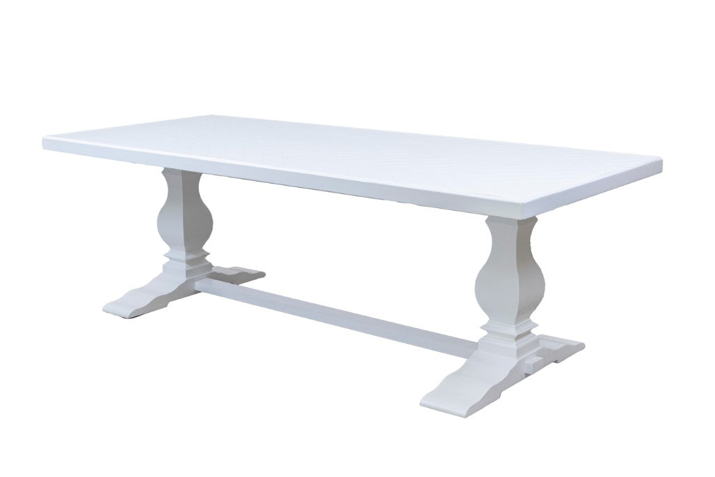 VI Bridgeport 2.4m & 2.7m Dining Table - Wht (2CTN)