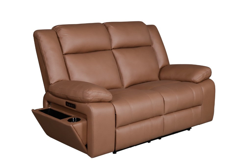 VI Cooper Fabric 2 Seater Lounge with ERER - Tan, Charcoal and Lt. Grey