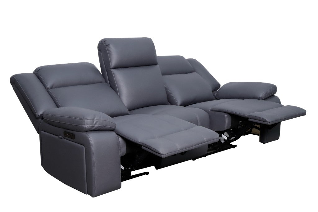 VI Cooper Fabric Upholstered 3 Seater Electrical Recliner Lounge